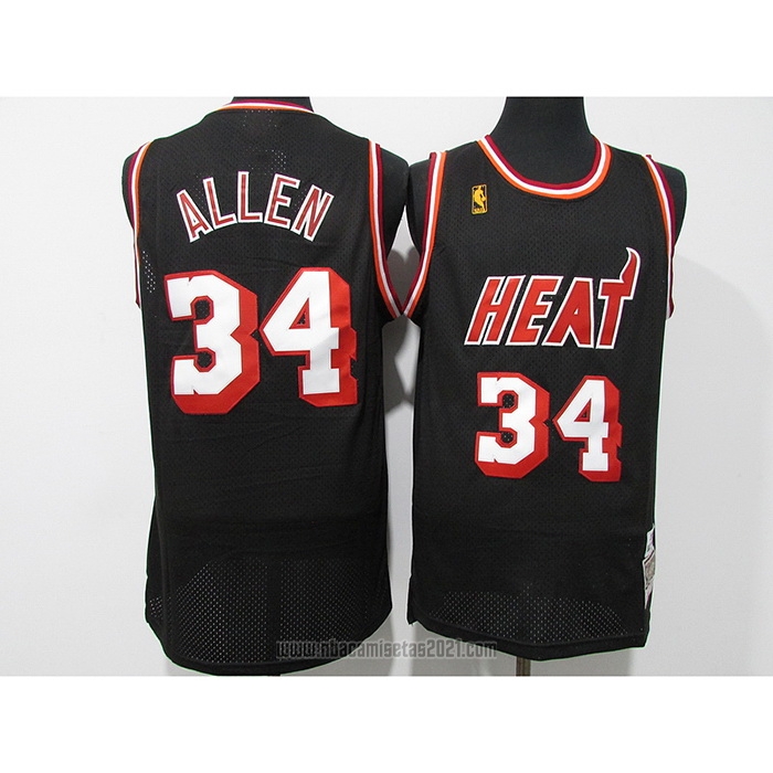 Camiseta Miami Heat Ray Allen #34 Mitchell & Ness 2012-13 Negro